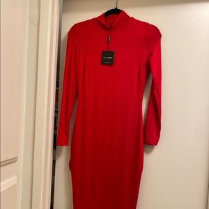 Jluxlabel longe sleeve high neck dress